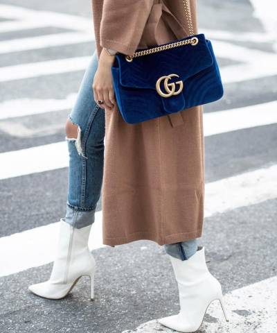Сумка Гуччі GG Marmont Small Velvet Shoulder Bag